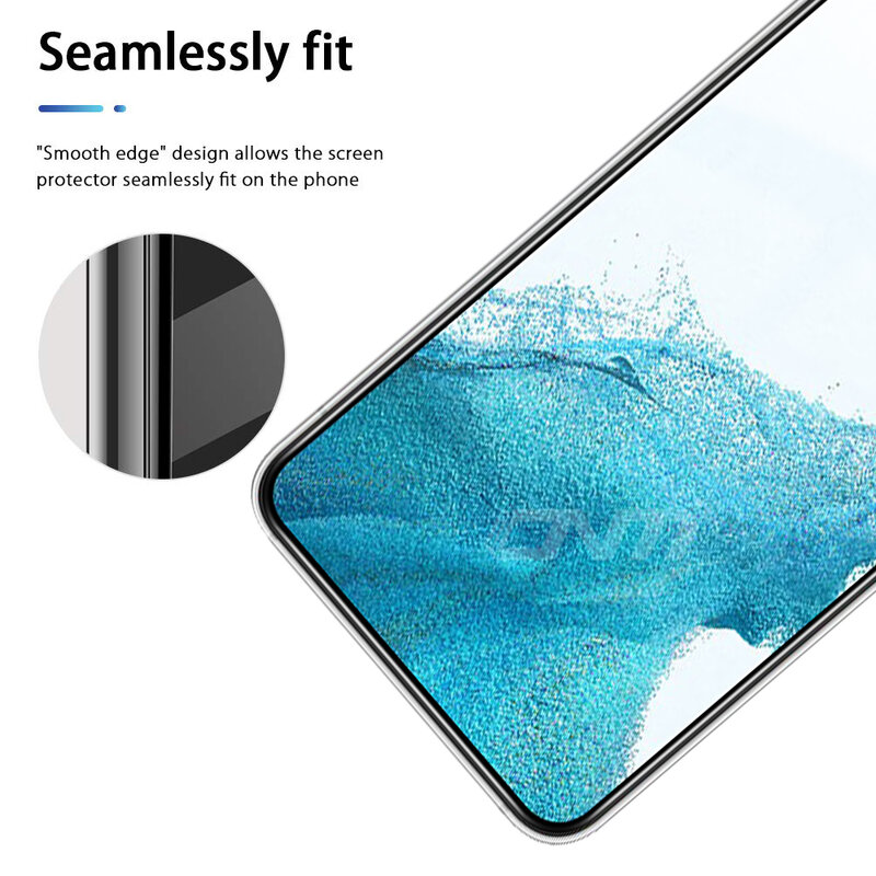 Protecteur d'écran en verre trempé 9D pour Samsung Galaxy S22 S21 S20 FE Plus, film de protection à couverture complète anti-rayures, accessoires