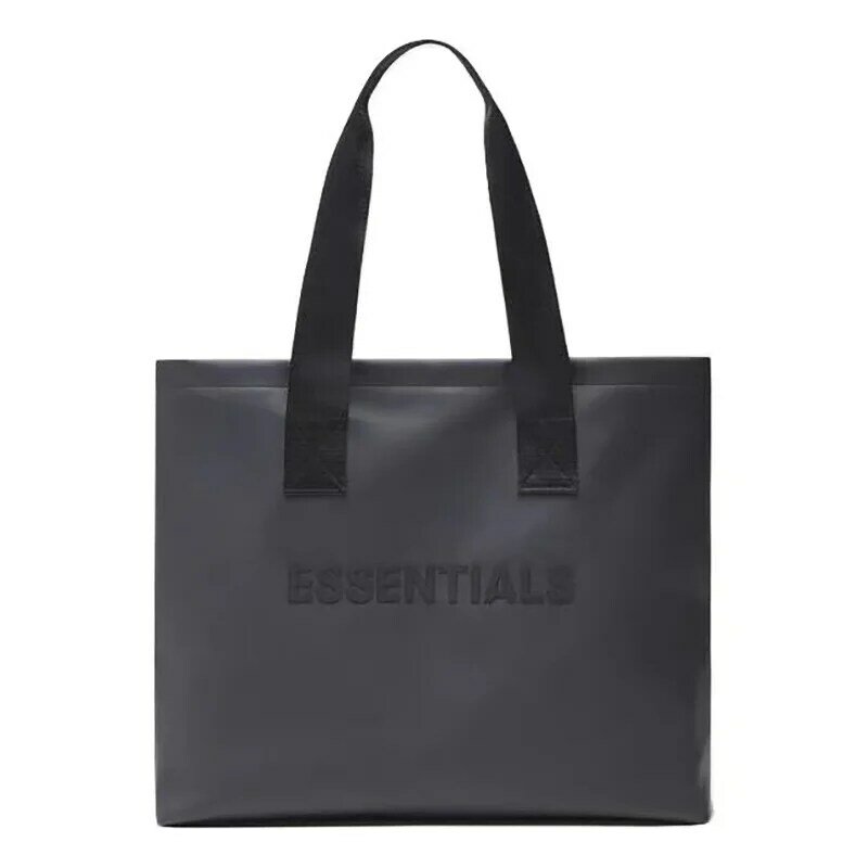 22ss Essentials 대형 유니섹스 숄더 백 FashionJerry LorenzoBrand 컴퓨터 가방 PU 가죽 럭셔리 핸드백 Street Trend Wild Bag