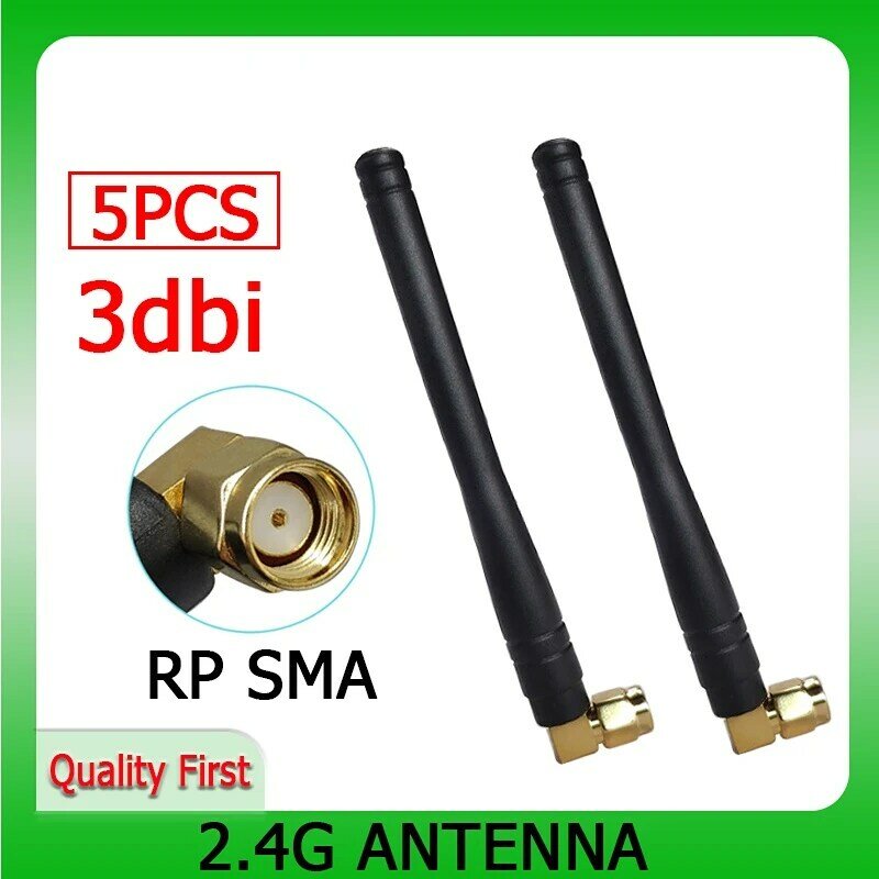 5pcs 2.4g antena 3dbi sma fêmea wlan wifi 2.4ghz antena pbx iot módulo roteador tp link receptor de sinal antena alto ganho