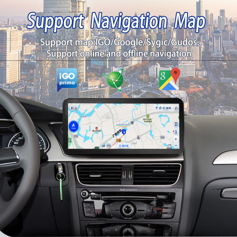 Reproductor Multimedia con pantalla táctil IPS y navegación GPS para Audi, autorradio estéreo de 9 pulgadas con Android 12, WIFI, 4G, Carplay, BT, para Audi A6 C7 A7 2012-2018