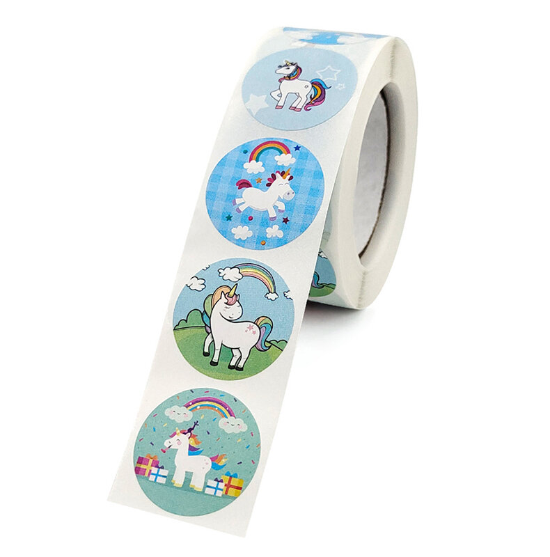 100PCS Star Unicorn elogio grazie etichette adesive adesivi di carta sigillante forniture di cancelleria decorazione bambino Scrapbooking