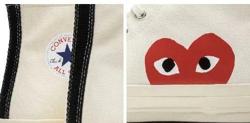 Original Converse Chuck Taylor All Star 70s Hi Comme Des Garcons Play White CDG  High Skateboarding sneakers flat canvas Shoes
