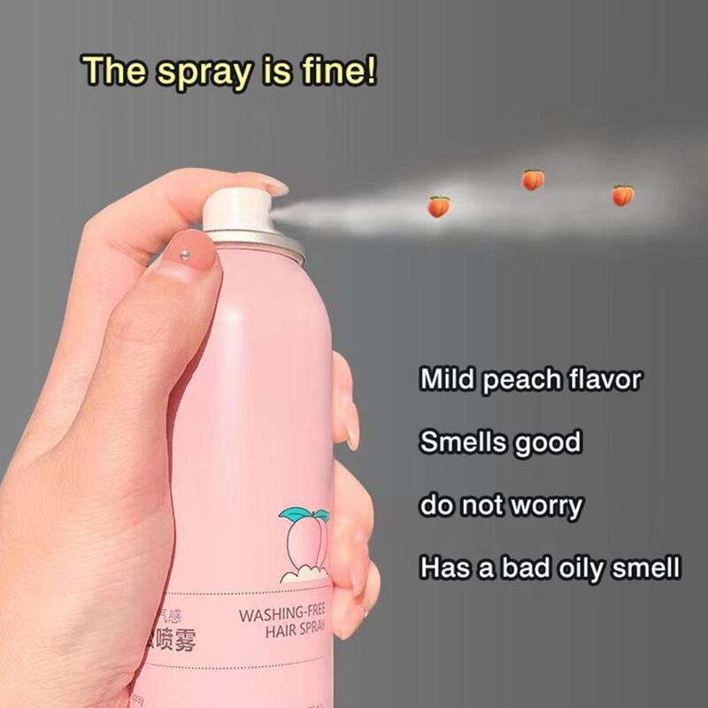 Dry Shampoo Spray Fluffy Hair To Oil Lazy Oil Control Shampoo Fluffy Dry No-wash Citrus Peach Air-feeling Oil Spray Remove L1h5