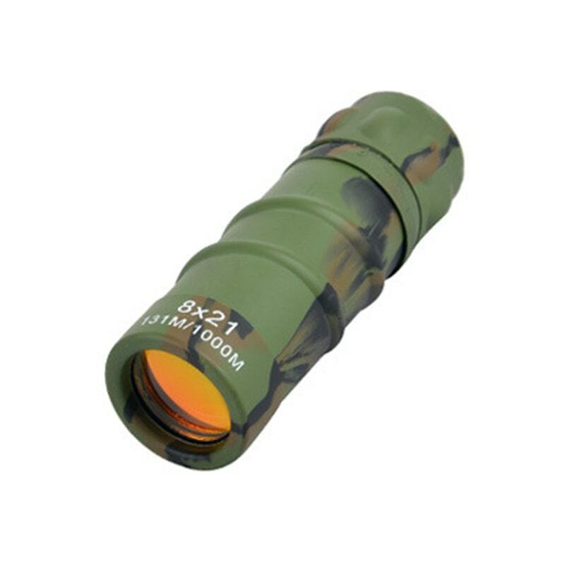 TOPOPTICAL 8X21 Monocular กองทัพสีเขียว Spotting ขอบเขตขนาดเล็ก HD แบบพกพาที่มีประสิทธิภาพฟิล์มสีแดง Low-Light กล้องโทร...