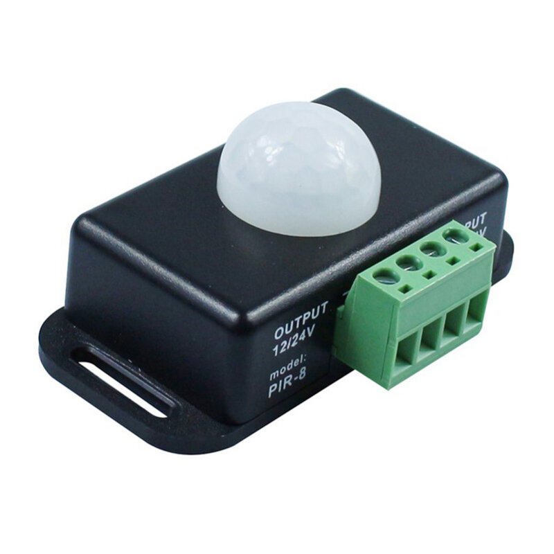 120 graus automático dc 12 v-24 v 8a interruptor infravermelho do sensor de movimento de pir para o detector infravermelho do sensor de movimento do diodo emissor de luz 5 8 8 m