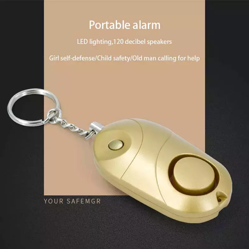 Hot Sale Pocket 130dB Anti Theft Personal Egg Shape Alarms Keychain Outdoor Sports Self Defense SOS Emergency Security Tools