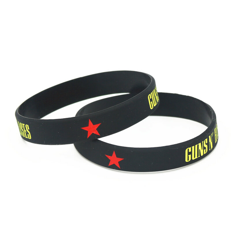 1PC New GUNS'N ROSES Silicone Wristbands Rock Music Bands G N' R Silicone Bracelets*Bangles Music Fans Lovers Gifts SH192