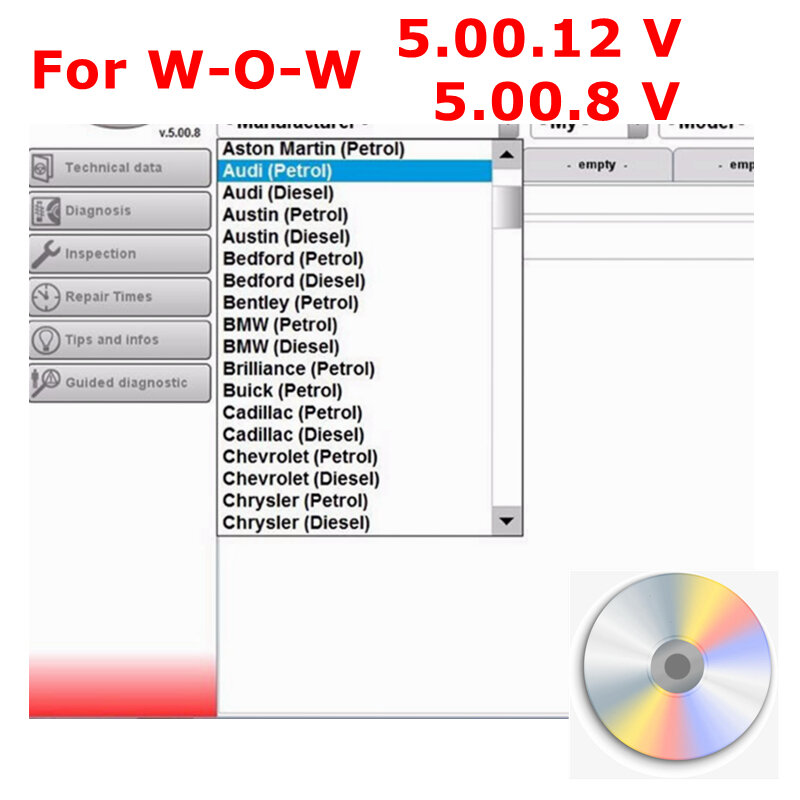 Per WOW V5.0012 per Software Delphis più nuovo per WOW V 5.00.8 R2 / V5.00.12 multilingue per auto e camion Multidiag DS150E
