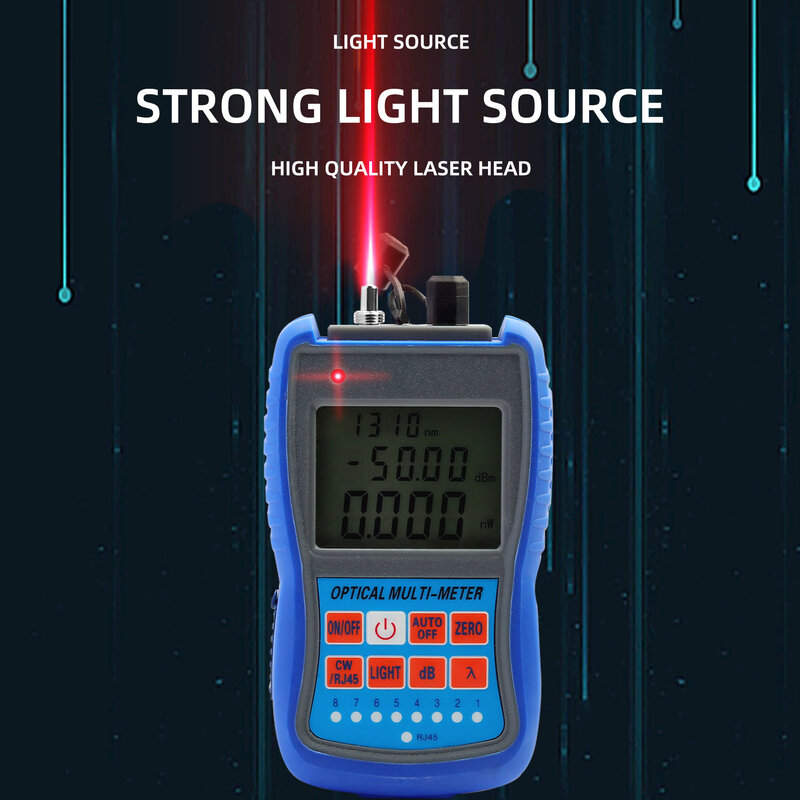 جهاز اختبار كابل الألياف الضوئية 4 في 1 من 50 إلى + 26dbm وتحديد خطأ بصري 10MW مع جهاز تحكم عن بعد RJ45