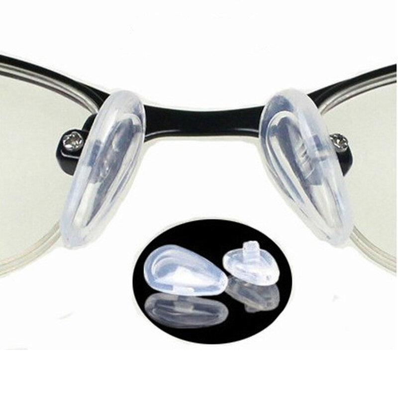 Accesorios para gafas de sol prácticas y transparentes, repuesto multifunción de PVC suave, herramientas de tornillo ovalado liso, almohadilla para la nariz, 50 piezas