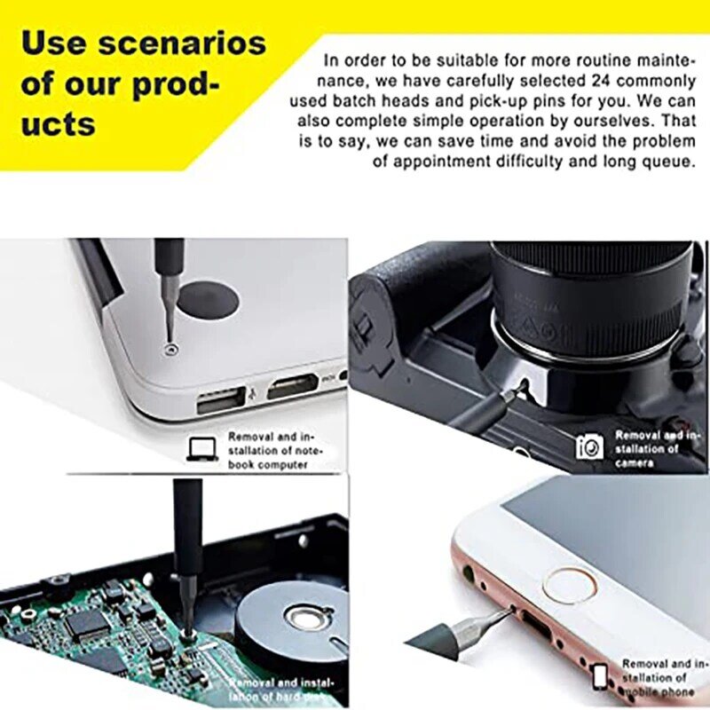 25/63 In 1 Screwdriver Set Precision Magnetic Screw Driver Bits Mini Tool Case Dismountable For Smart Home PC Phone Repair