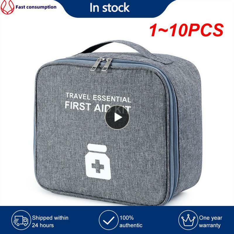 Início Kit de Primeiros Socorros Grande Capacidade Vazio Medicina Storage Bag, Portátil Travel Medicine Box, Survival Bag, Saco de Emergência, 1-10Pcs