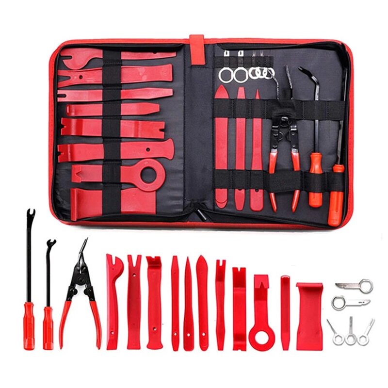 7-19pcs Car Dashboard Removal Hand Tool Set Pry Remover Car Disassembly Tool Kits Door Clip Panel Trim Dashboard Removal Tools