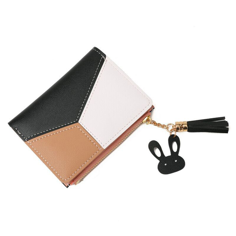 Portafoglio da donna portafoglio da donna in pelle PU realizzato in pelle portamonete da donna portamonete portatile pieghevole da donna
