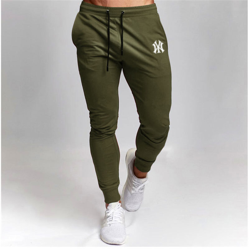 Calças casuais dos homens jogger sweatpants tamanho grande cintura elástica esportes casuais calças soltas roupas de fitness primavera seção fina