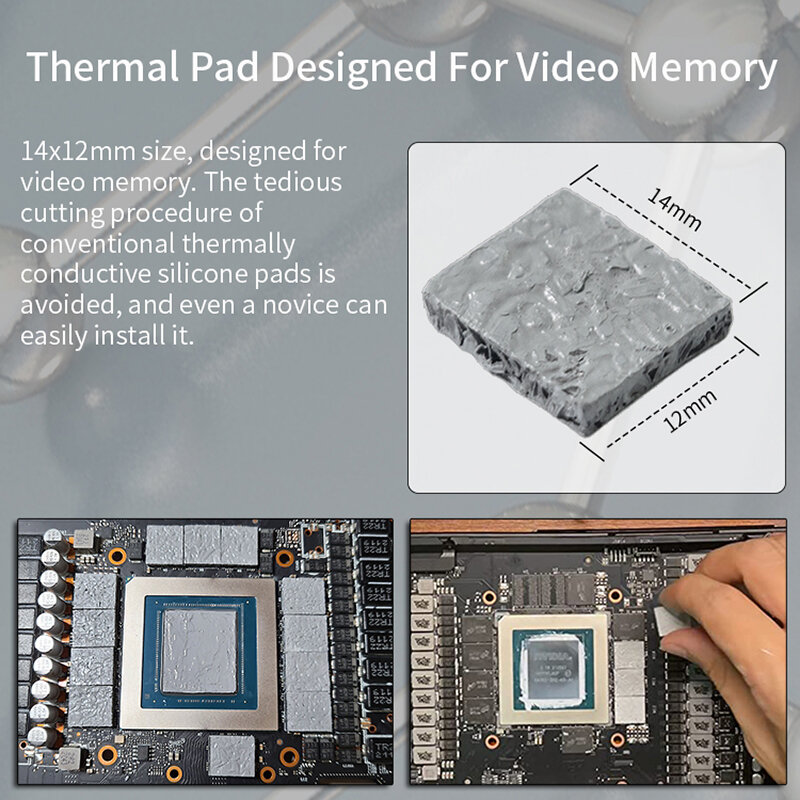 TEUCER Graphite Thermal Pad GDDR6X VRAM Custom ความร้อน Pad 40W/MK สำหรับ3070Ti 3080ti 3090 High Performance Graphite cooling