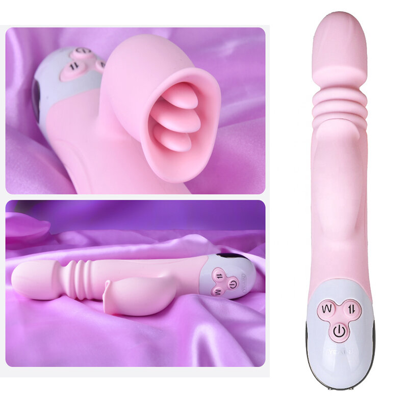 Leccata impermeabile riscaldamento spinta vibrante stimolatore del clitoride femminile masturbatore femminile macchine del sesso vibratore per adulti con USB