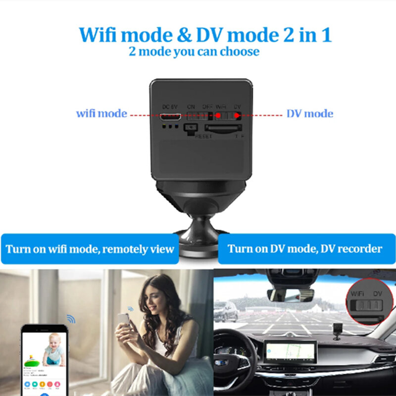 Vstarcam Kamera Wifi Mini 1080P Deteksi Humanoid AI Kamera IP Baterai Isi Ulang 1500MAh Deteksi PIR Konsumsi Daya Rendah