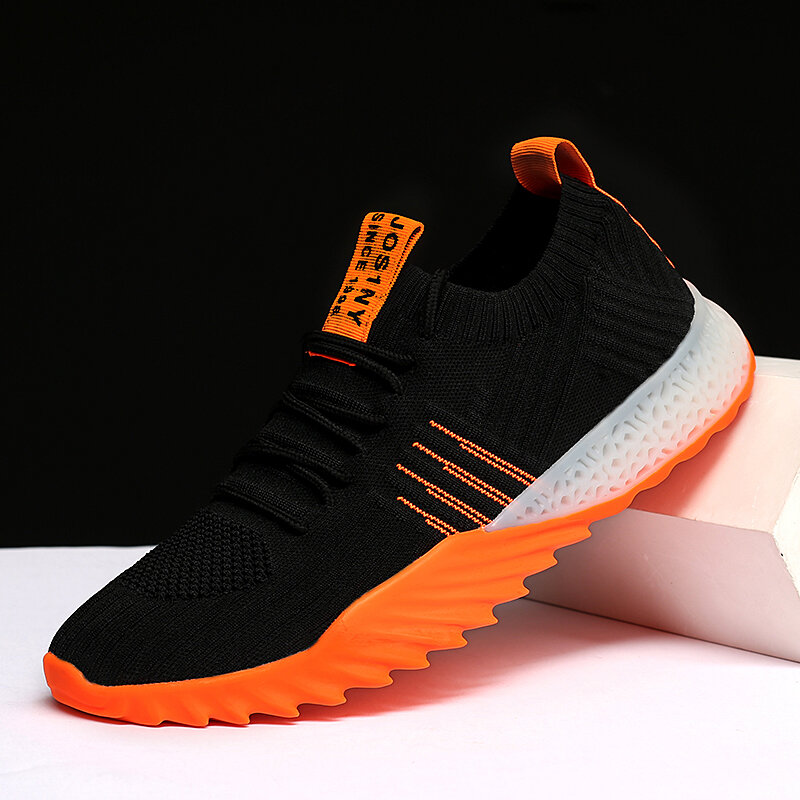 Lopen Casual Ademende Schoenen Sportschoenen Unisex Lichtgewicht Running Sneakers Antislip Comfortabele Zwart Maat 35-45