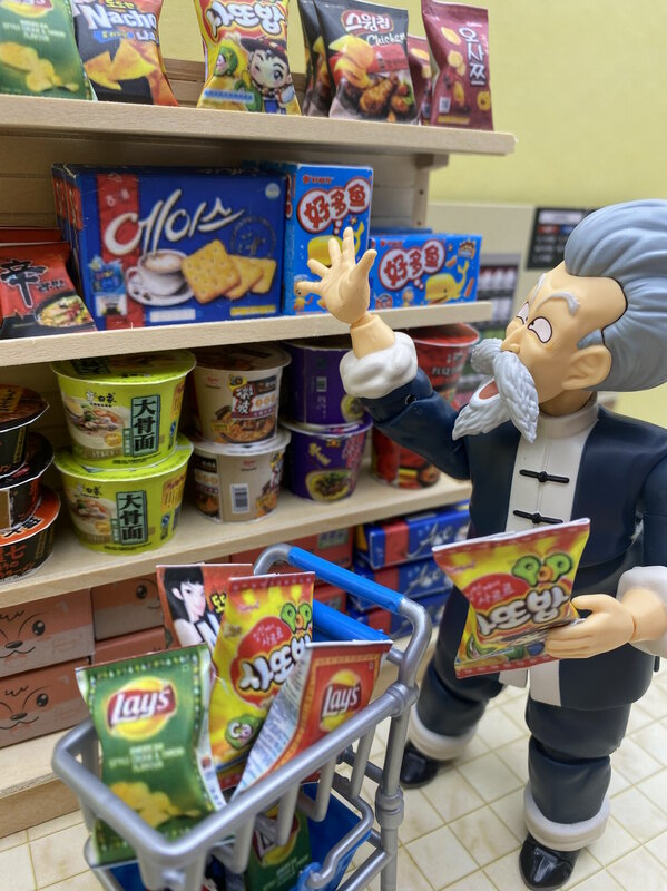 Producido por Artistas hechos a mano escenas en miniatura supermercado patatas fritas fideos instantáneos Snacks accesorios para muñecas