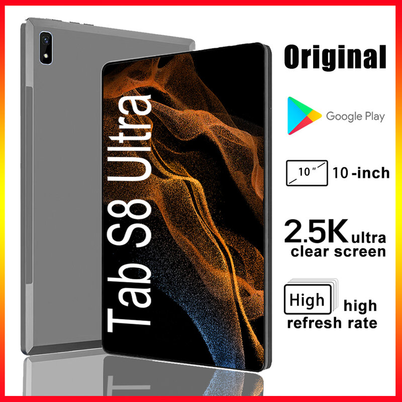 [World Premiere] 5G Tablet Tab S8 Ultra Android 11 12GB RAM 512GB ROM MTK Helio P60 Deca Core 2.5K LCD Screen Android Tablete