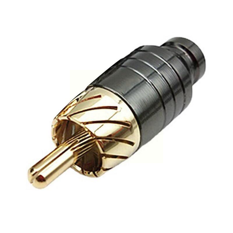 Av Plug Video Gun-color chapado en oro Rca soldadura Rca enchufe amplificador cola Audio pequeño agujero de Audio C1z1