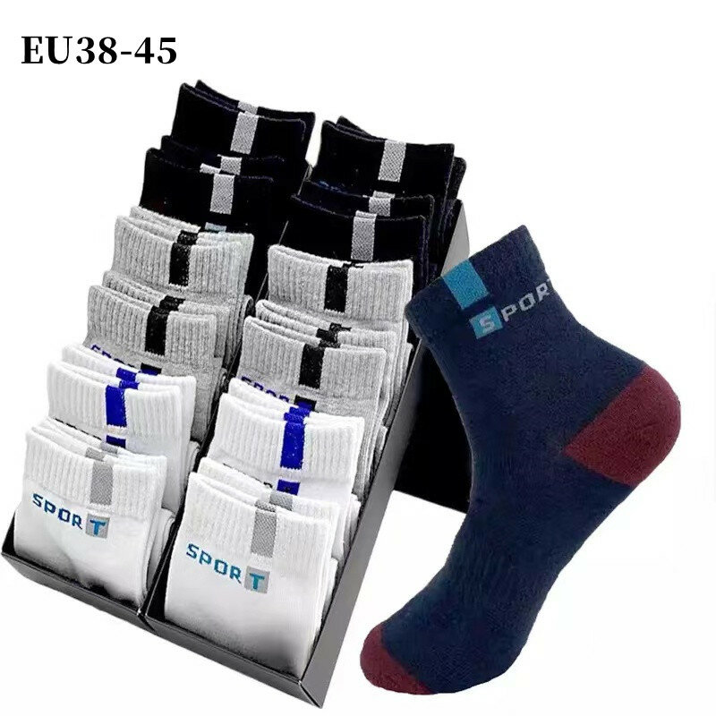 10pairs/Lot Men's Socks Low Tube Socks Cotton Breathable Comfortable Sports Socks Casual Sports Outdoor Socks Large Size EU38-45