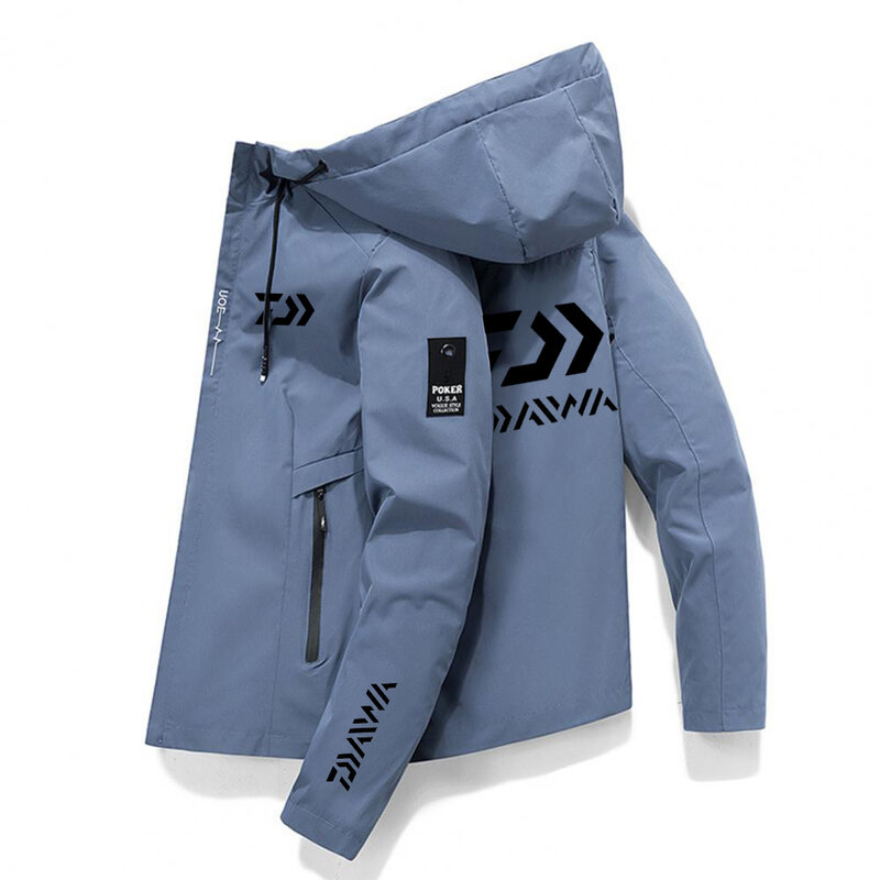 Куртка-бомбер DAIWA Мужская демисезонная, ветровка на молнии, Повседневная рабочая куртка, модные приключения на открытом воздухе