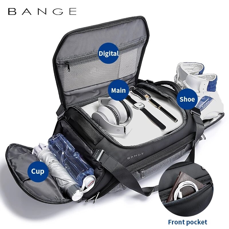 Waterproof Sports Gym Bag Training Outdoor Short Travel Tote Bag Multifunction Dry Wet Separation Handbag Yoga Shoulder Luggage