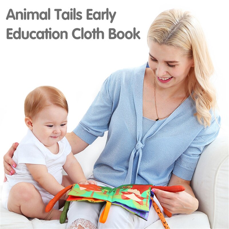 아기 조기 학습 장난감 꼬리 헝겊 책 부모-자녀 대화 형 발달 퍼즐 헝겊 책 완구 아기 소프트 도서