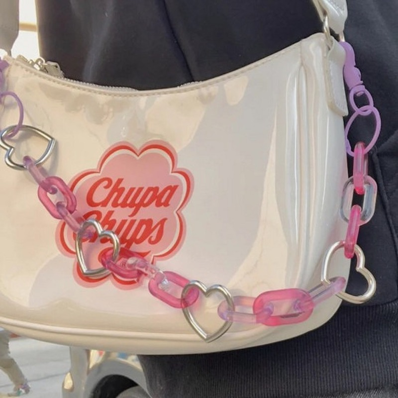 2022 Sweet Cute Lollipop Shoulder Bags Kawaii Lolita Crossbody Bag Women Handbag With Heart Chain Coin Purse Female Wallet