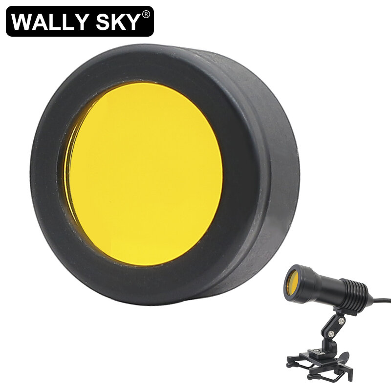 Filtro amarillo para faro Dental, luz LED, 20mm de diámetro interno, lupa Dental, pieza de accesorio de iluminación