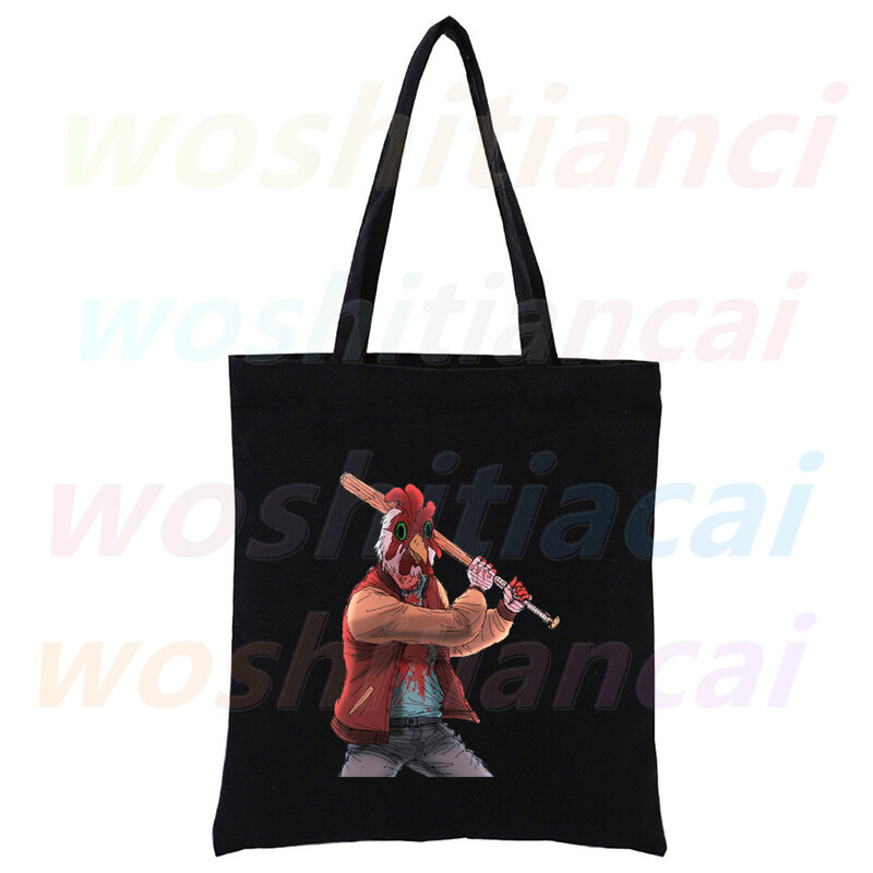 Hotline Miami Hip Hop Harajuku Shopping Canvas Bag Female Girl Tote Eco Shopper Shoulder Bags,Drop Ship