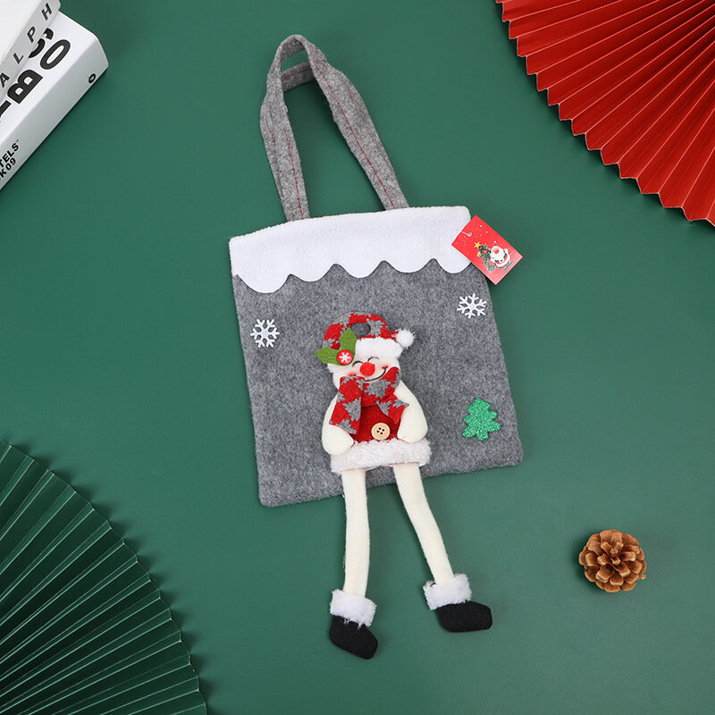 Forniture per decorazioni natalizie 2023 sacchetto regalo di natale di capodanno sacchetto di babbo natale sacchetto di caramelle manico sacchetto regalo con coulisse