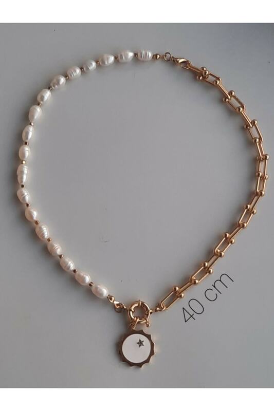 Tifany-collar de perlas de estilo cadena para mujer, producto de diseño de perlas reales de agua dulce, regalo de cumpleaños y San Valentín