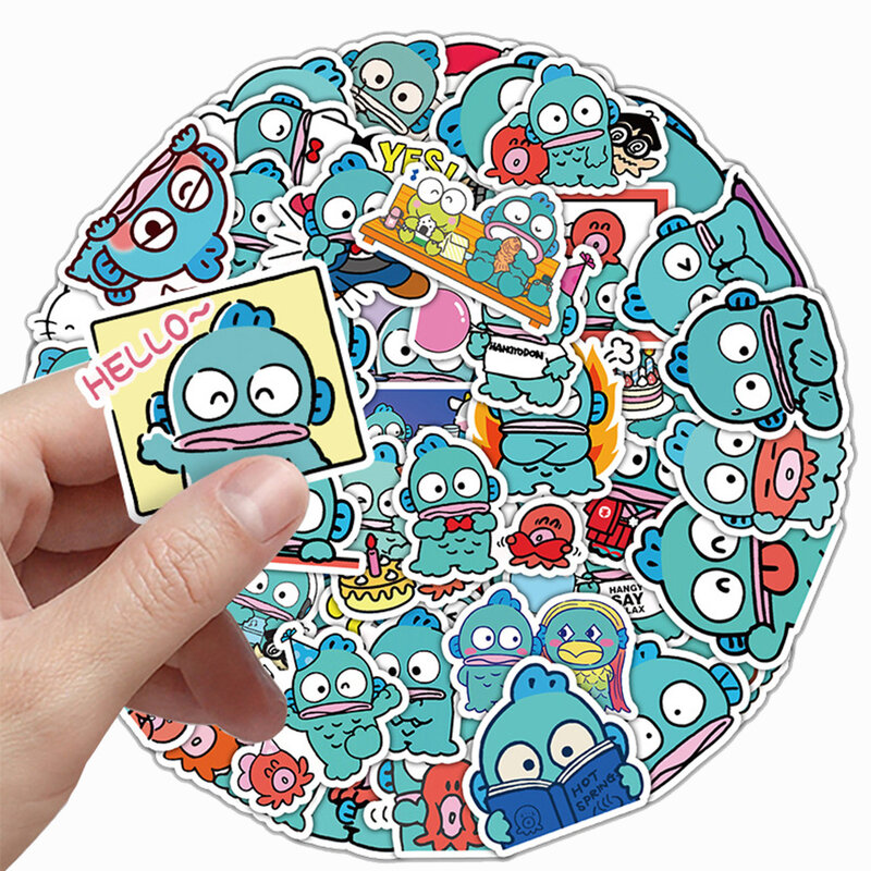 10/30/50 Stuks Sanrio Cartoon Lelijke Vis Hanton Anime Stickers Kawaii Stickers Laptop Notebook Koffer Decoratie Sticker Kinderen Speelgoed