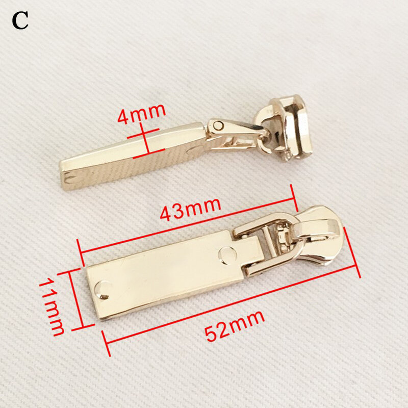 1Pcs Universal Instant Fix Zipper Repair Kit Replacement Zip Slider Teeth Rescue New Design Zippers For Sewing Clothes DIY Gold