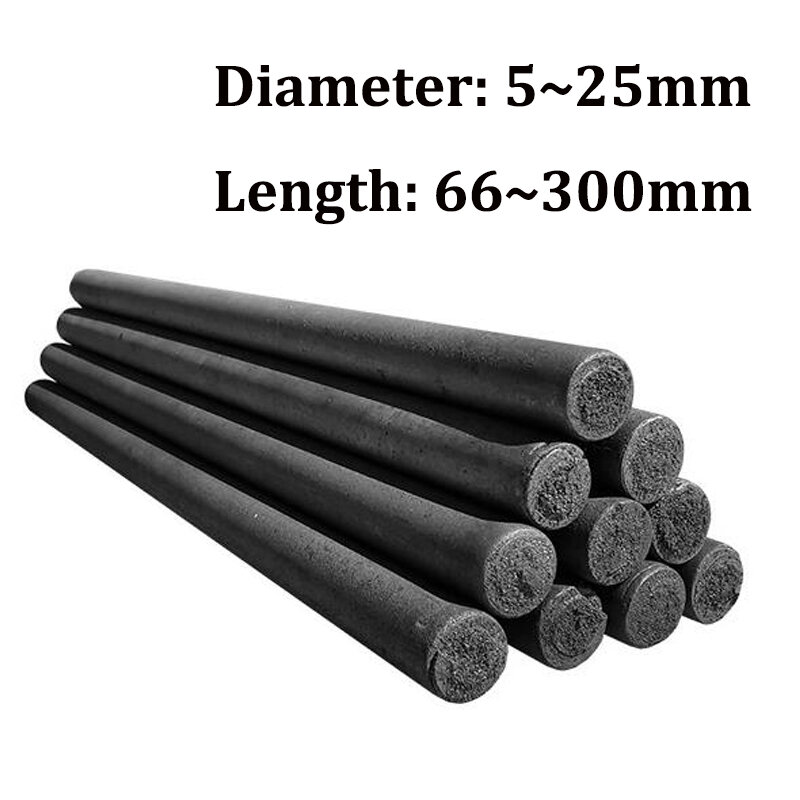 Various specifications 99.99% Purity High Density Graphite Carbon Rod Welding Electrode Iubricating Aluminum Water Stirring Rod