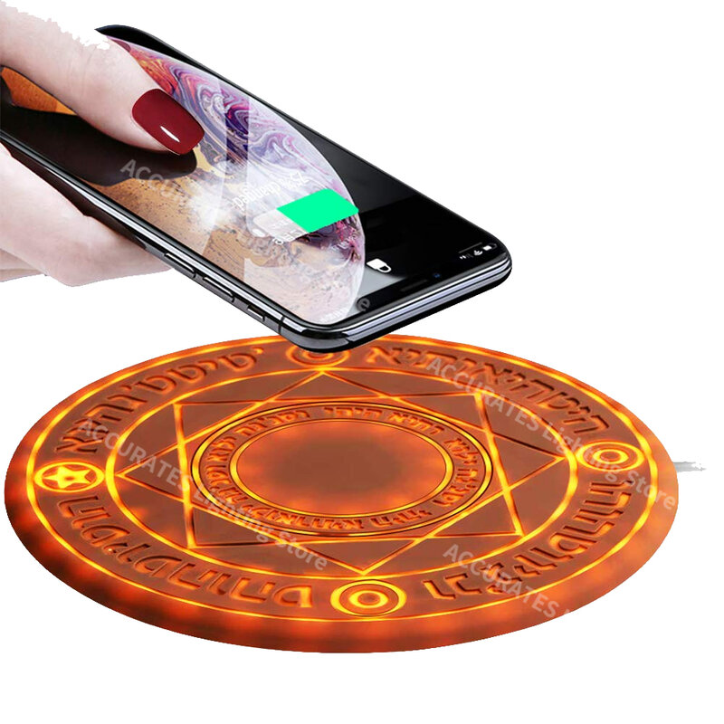 Universal Wireless Charger โทรศัพท์10W Qi Fast Charging Pad Magic Circle สำหรับ iPhone มือถือ11 X XS XR สำหรับ samsung S10 S20หมายเหตุ20