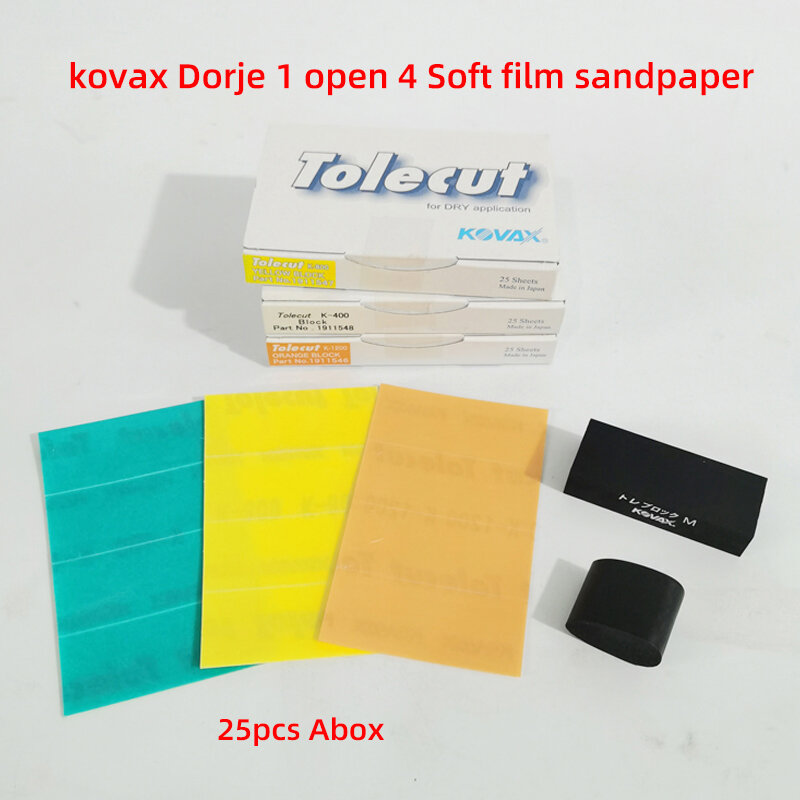 ญี่ปุ่น KOVAX สแควร์กระดาษขัดแห้ง1เปิด4จุดเครื่องดนตรีไม้70/114มม.สีส้ม Peel รูปแบบฝุ่นจุดน้ำมัน Point 1200