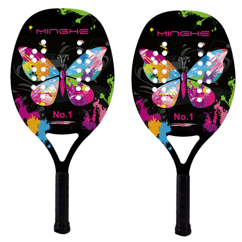 Carbon Fiber Beach Racket Color Butterfly Racket Designed For Women