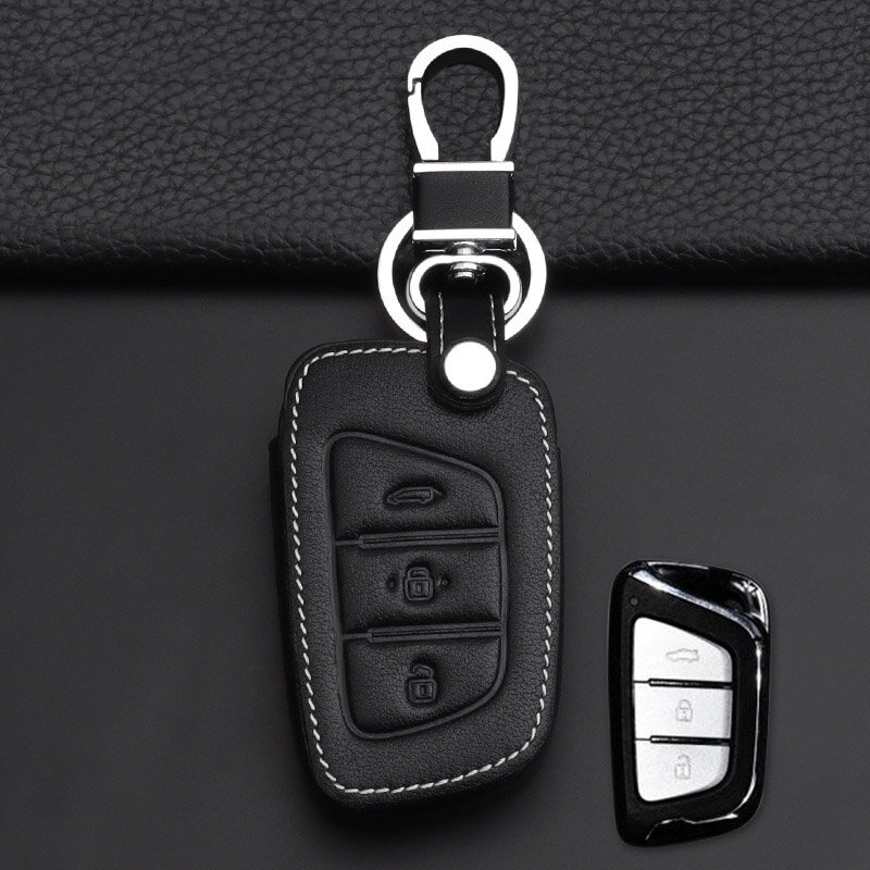 Кожаный чехол для ключей, чехол для JAC S2 S3 S4 S5 S7, чехол для ключа дистанционного управления для ключей, чехол для ключей от автомобиля