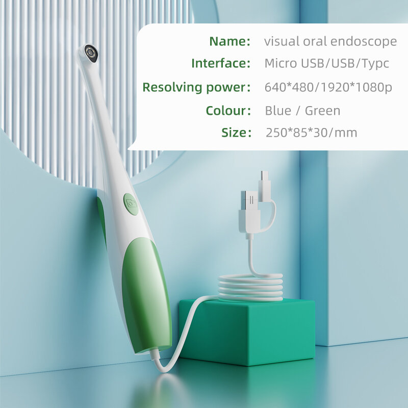 Cámara Dental 3 en 1 para inspección Oral, Mini endoscopio con Android, 1080P, 500HD, píxeles, resistente al agua