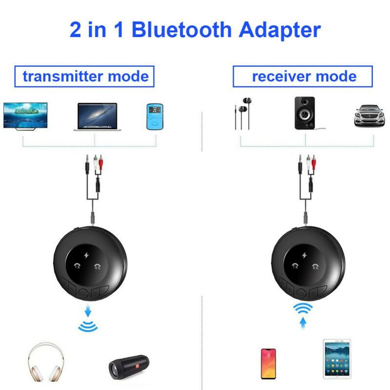2 in 1 핸즈프리 통화 어댑터, USB 무선 어댑터, 미니 오디오, USB 동글 B3, 블루투스 호환, OLED 디스플레이, 블랙