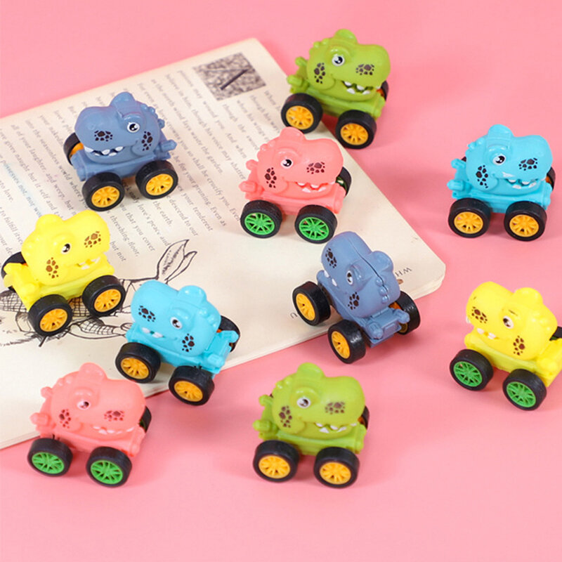 만화 작은 공룡 자동차, 어린이 관성 장난감 자동차, 4 륜 구동 오프로드 차량, 스턴트 덤프 자동차, 무작위, 1 개