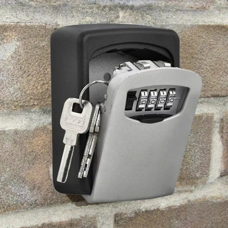 Mini caixa de chave de cor sólida senha fechadura da porta olho de gato metal ao ar livre wall-mounted anti-roubo caixa de bloqueio para segurança interna em casa