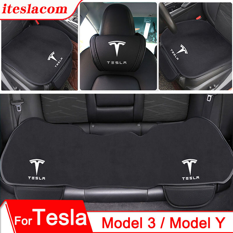 2021 nowy Tesla pokrycie siedzenia samochodu dla Tesla Model 3 akcesoria Model Y pokrowce przednie i poduszka na tylne siedzenie Model3 wnętrze samochodu
