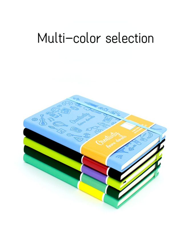دفتر الإبداع مع الشريط متعدد الألوان اختيار غطاء A5 حجم المفكرة منقط المشارب الصفحات الداخلية