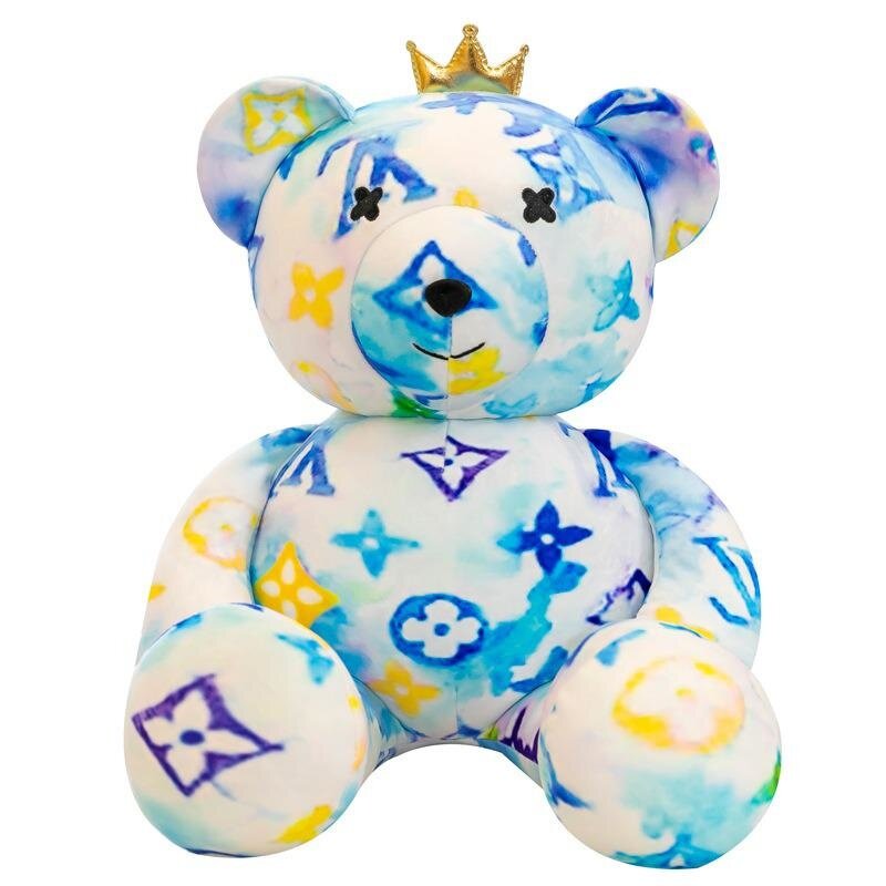 40/50/60cm grande kawaii urso de pelúcia brinquedo personalidade graffiti abraço urso boneca animal de pelúcia travesseiro presente para meninas