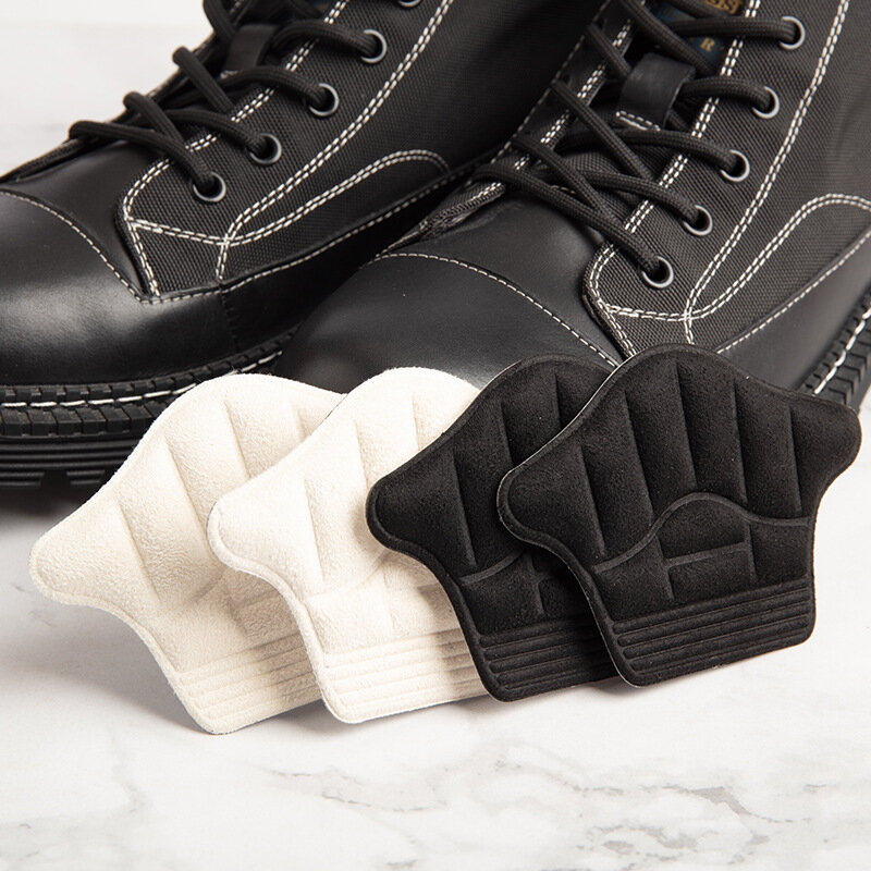 Confezione da 2 Sneakers sottopiede Patch tallone misura regolabile sottopiede resistente all'abrasione protezione tallone toppa tallone